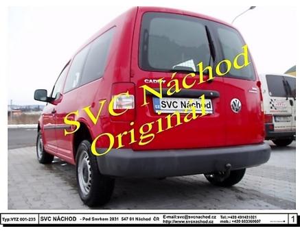 Tažné zařízení VOLKSWAGEN Caddy 02/2004->12/2015