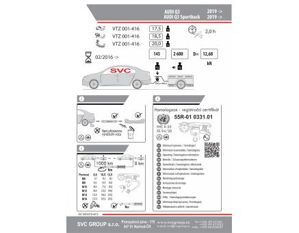 Tažné zařízení Audi Q3 12/2018->