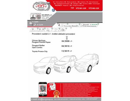 Tažné zařízení Fiat Doblo + Cargo 07/2022->, L1 krátké