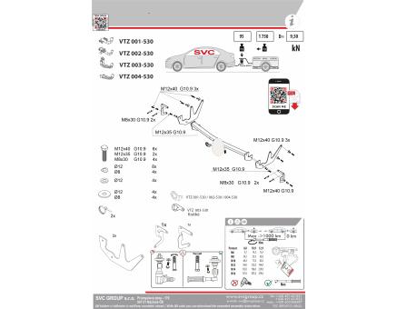 Tažné zařízení Nissan Townstar 01/2022->