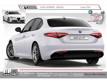 Tažné zařízení Alfa Romeo Giulia 04/2016->, + Quadrifoglio / Veloce