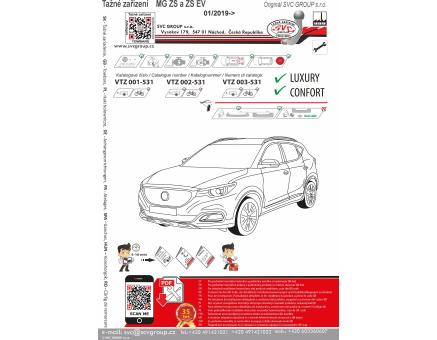 Tažné zařízení MG ZS 01/2021->09/2024
