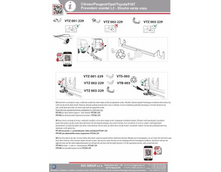 Tažné zařízení Fiat Doblo + Cargo 07/2022->, L1 krátké