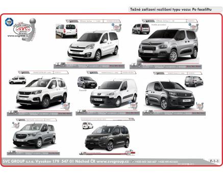 Tažné zařízení Fiat Doblo + Cargo 07/2022->, L1 krátké