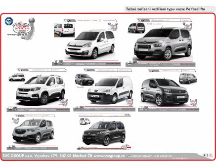 Tažné zařízení Citroën Berlingo 06/2015->09/2018, L-1 Standardní - (L / M)
