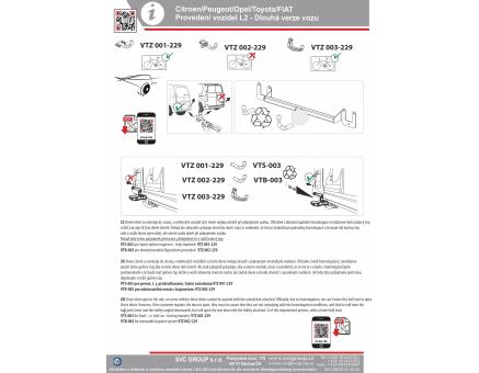 Tažné zařízení Peugeot Partner 10/2018->, Standardní L1