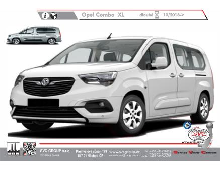 Tažné zařízení Opel Combo 10/2018->, L2 Prodloužené