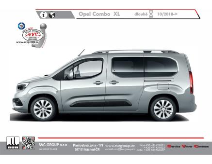 Tažné zařízení Opel Combo 10/2018->, L2 Prodloužené