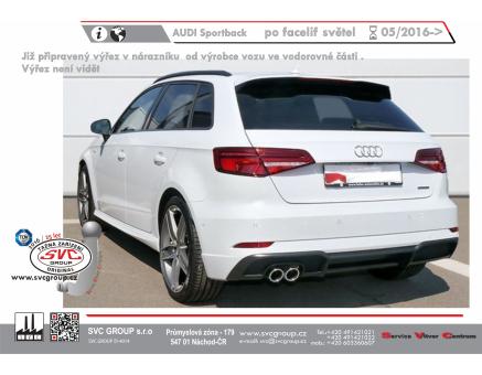 Tažné zařízení Audi A3 05/2016->10/2019, Sportback