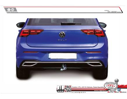 Tažné zařízení VOLKSWAGEN Golf 11/2019->, Hatchback