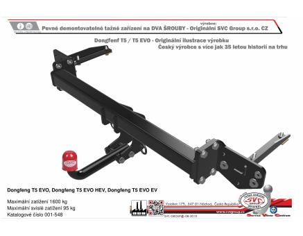 Tažné zařízení Dongfeng T5 EVO EV 02/2024->