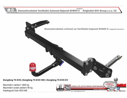 Tažné zařízení Dongfeng T5 EVO 01/2020->
