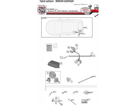 Tažné zařízení Nissan Qashqai 06/2021->05/2024