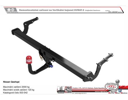 Tažné zařízení Nissan Qashqai 06/2021->05/2024