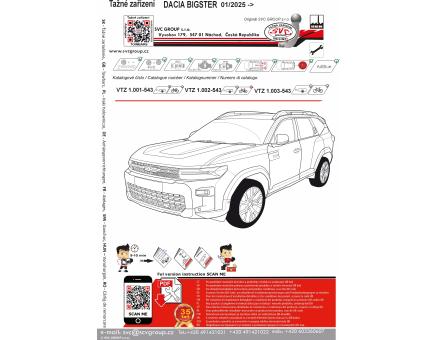 Tažné zařízení Dacia Bigster 02/2025->