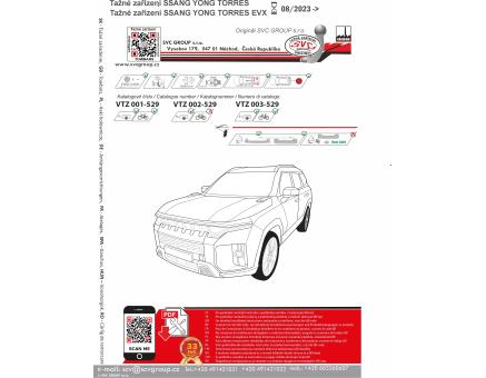 Tažné zařízení KGM Korando 09/2019->