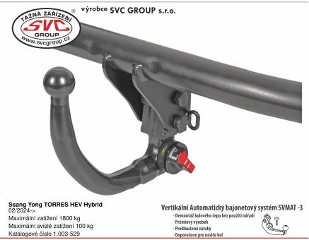 Tažné zařízení KGM TORRES HEV Hybrid 02/2025->