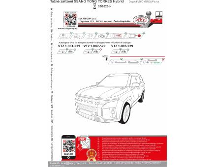 Tažné zařízení KGM TORRES HEV Hybrid 02/2025->