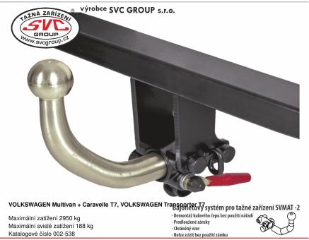 Tažné zařízení VOLKSWAGEN Transporter T7 03/2025->, Van / Multivan / Caravelle