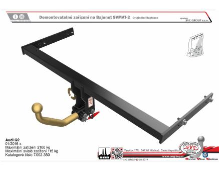 Tažné zařízení Audi Q2 08/2023->, GAB