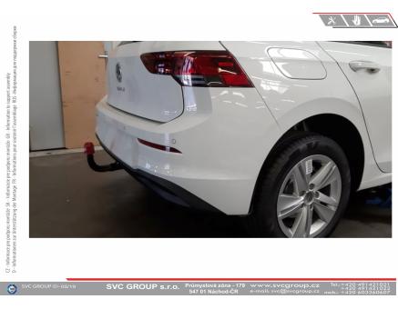 Tažné zařízení VOLKSWAGEN Golf 08/2023->, Hatchback