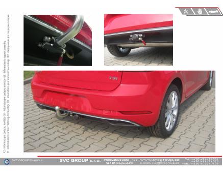 Tažné zařízení VOLKSWAGEN Golf 08/2023->, Hatchback