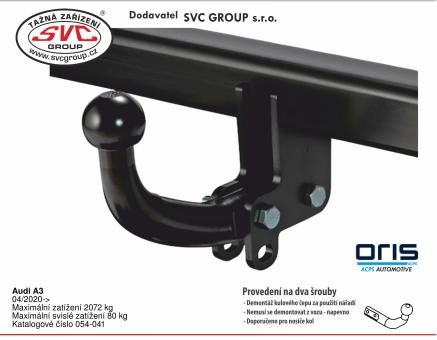 Tažné zařízení Audi A3 08/2023->, Sedan