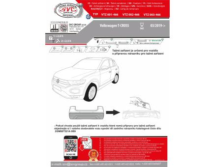 Tažné zařízení VOLKSWAGEN T-CROSS 08/2023->