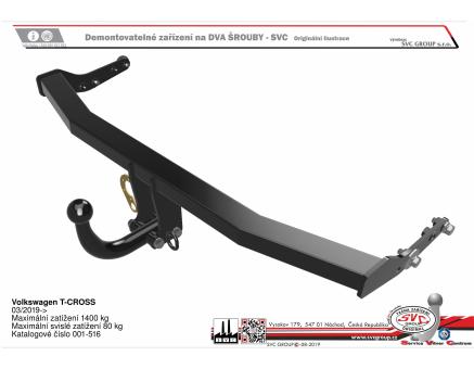 Tažné zařízení VOLKSWAGEN T-CROSS 08/2023->