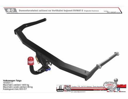 Tažné zařízení VOLKSWAGEN Taigo 08/2023->
