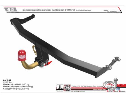 Tažné zařízení Audi A1 08/2023->, Sportback