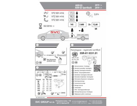 Tažné zařízení Audi Q3 08/2023->