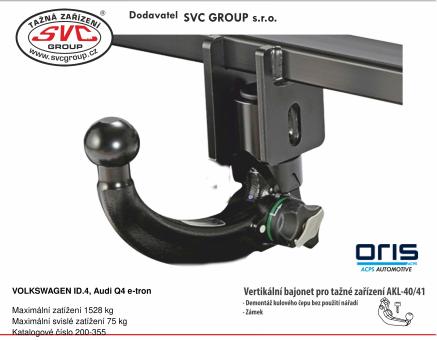 Tažné zařízení Audi Q4 e-tron 08/2023->