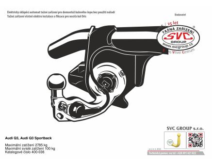 Tažné zařízení Audi Q3 08/2023->