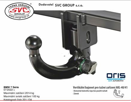 Tažné zařízení BMW i7 Série 07/2022->