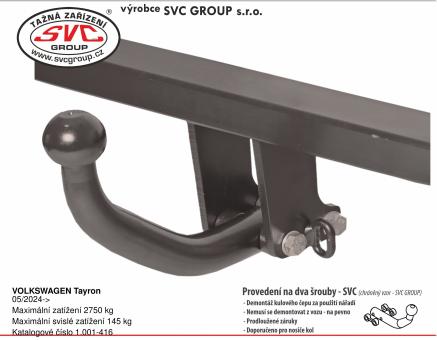 Tažné zařízení VOLKSWAGEN Tayron 11/2024->