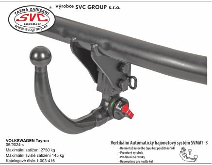 Tažné zařízení VOLKSWAGEN Tayron 11/2024->