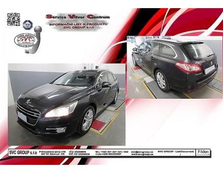 Tažné zařízení Peugeot 508 01/2011->12/2018, Kombi