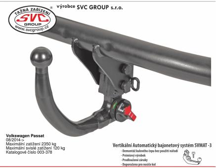 Tažné zařízení VOLKSWAGEN Passat 08/2023->, Variant / Kombi