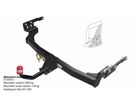 Tažné zařízení Mitsubishi Outlander 01/2025->