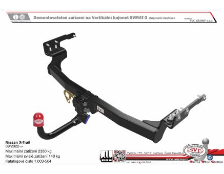 Tažné zařízení Nissan X-Trail 09/2022->
