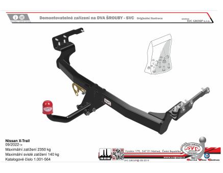 Tažné zařízení Nissan X-Trail 09/2022->