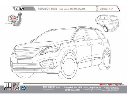 Tažné zařízení Peugeot 5008 08/2024->