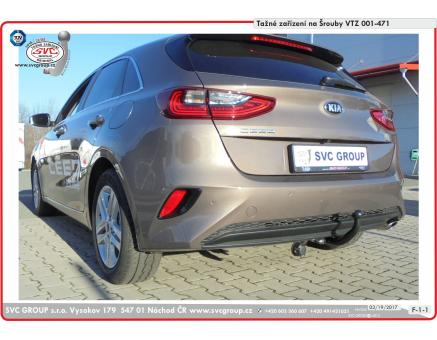Tažné zařízení Kia Ceed 07/2018->08/2021, Hatchback