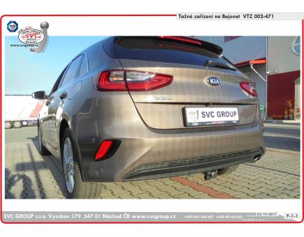 Tažné zařízení Kia Ceed 07/2018->08/2021, Hatchback