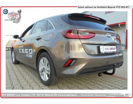 Tažné zařízení Kia Ceed 07/2018->08/2021, Hatchback