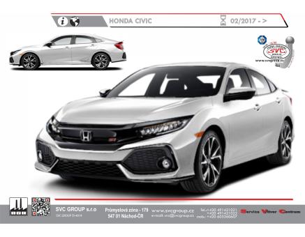 Tažné zařízení Honda Civic 02/2017->, Hatchback