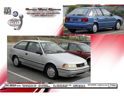 Tažné zařízení Hyundai Accent 09/1994->01/2000, Hatchback