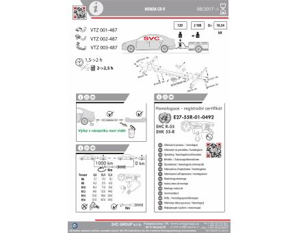 Tažné zařízení Honda CR-V 10/2018->12/2023