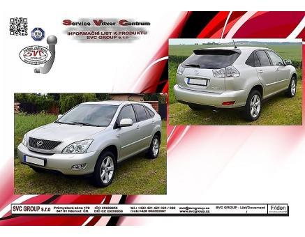 Tažné zařízení Lexus RX 05/2003->12/2008